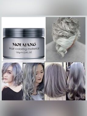 Gray Temporary Hair Coloring Paste